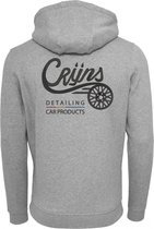 CRIJNS KWALITEITS HOODIE GRIJS / ZWART Logo - LARGE