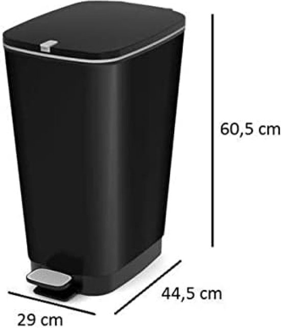 SONGMICS vierkante pedaalemmer 6 liter Zwart | Beste Prijs SONGMICS vierkante pedaalemmer 6 liter Zwart | Beste Prijs