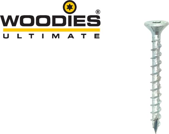 Woodies Ultimate Vis T-20 à tête fraisée plate 4.0x20 galvanisé