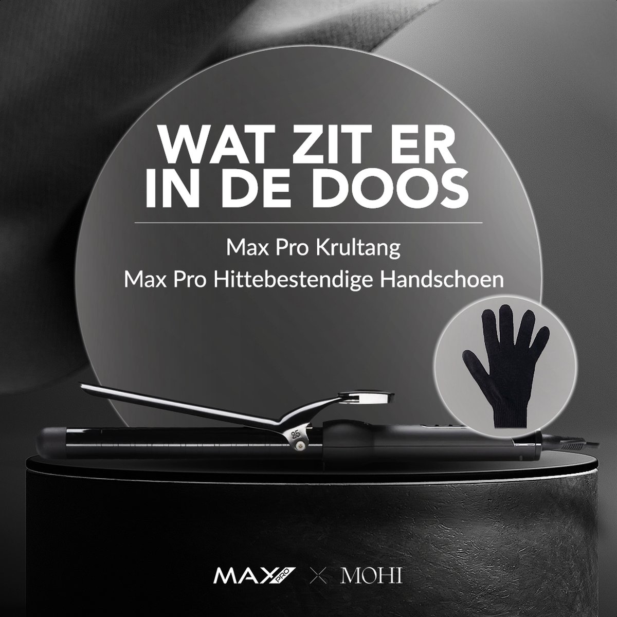 Max Pro Clip 25mm Krultang - Voor Kort en Lang Haar - Krultangen - Met Klem - Curler - Met Handschoen - Curling Iron thumbnail 5