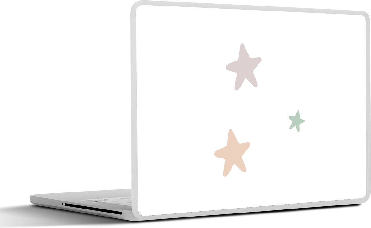Laptop sticker - 14 inch - Sterren - Pastel - Meiden - Jongens - Kinderen - 32x5x23x5cm - Laptopstickers - Laptop skin - Cover