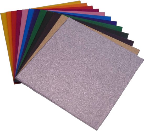 Het Nieuwe Licht® - Versierwas - wasfolie - 12 kleuren - 10x10cm.