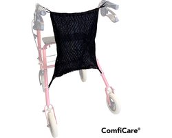 ComfiCare® Rolstoelnetje - Netje voor rolstoel en rolator 40x35 cm - Boodschappen tas - Zwart
