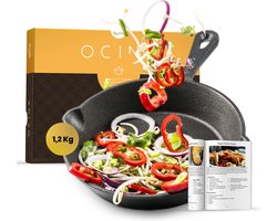 Ocina Gietijzeren pan voor BBQ en Inductie – 19,5 cm – Skillet - Koekenpan – Hapjespan - Pannen