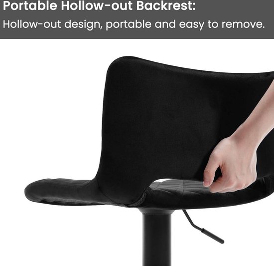Desk Chair WOLTU Make-uptafelstoel - 360° Draaibaar, In Hoogte Verstelbaar (43-55 Cm), Crème Fluwelen Zitting, Bloemvormig Design Hoogte Verstelbare Stoel Slaapkamer