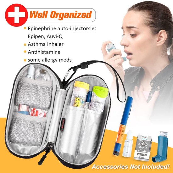 EpiPen Medische Draagtas - Astma inhalator - Anti-histamine - Koeltas - Zwart van Medtenk — afbeelding 3