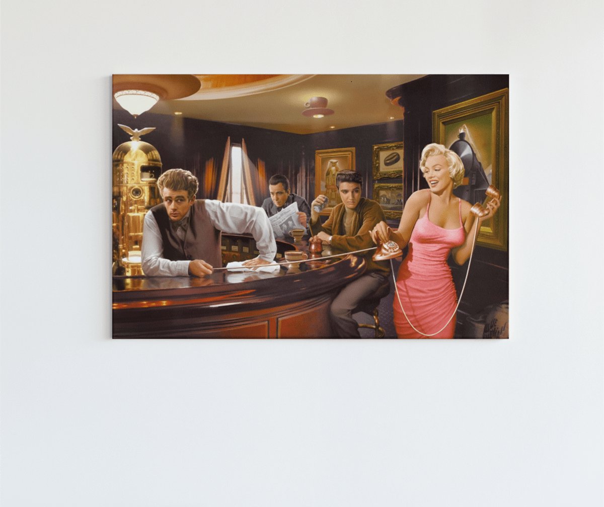 Canvas Schilderij - Marilyn Monroe - Wanddecoratie - Bekende Persoon - 90x60 cm