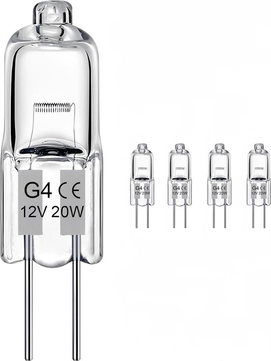Foto: Dw4trading halogeen lampjes set van 4 stuks g4 12 v 20 w dimbaar