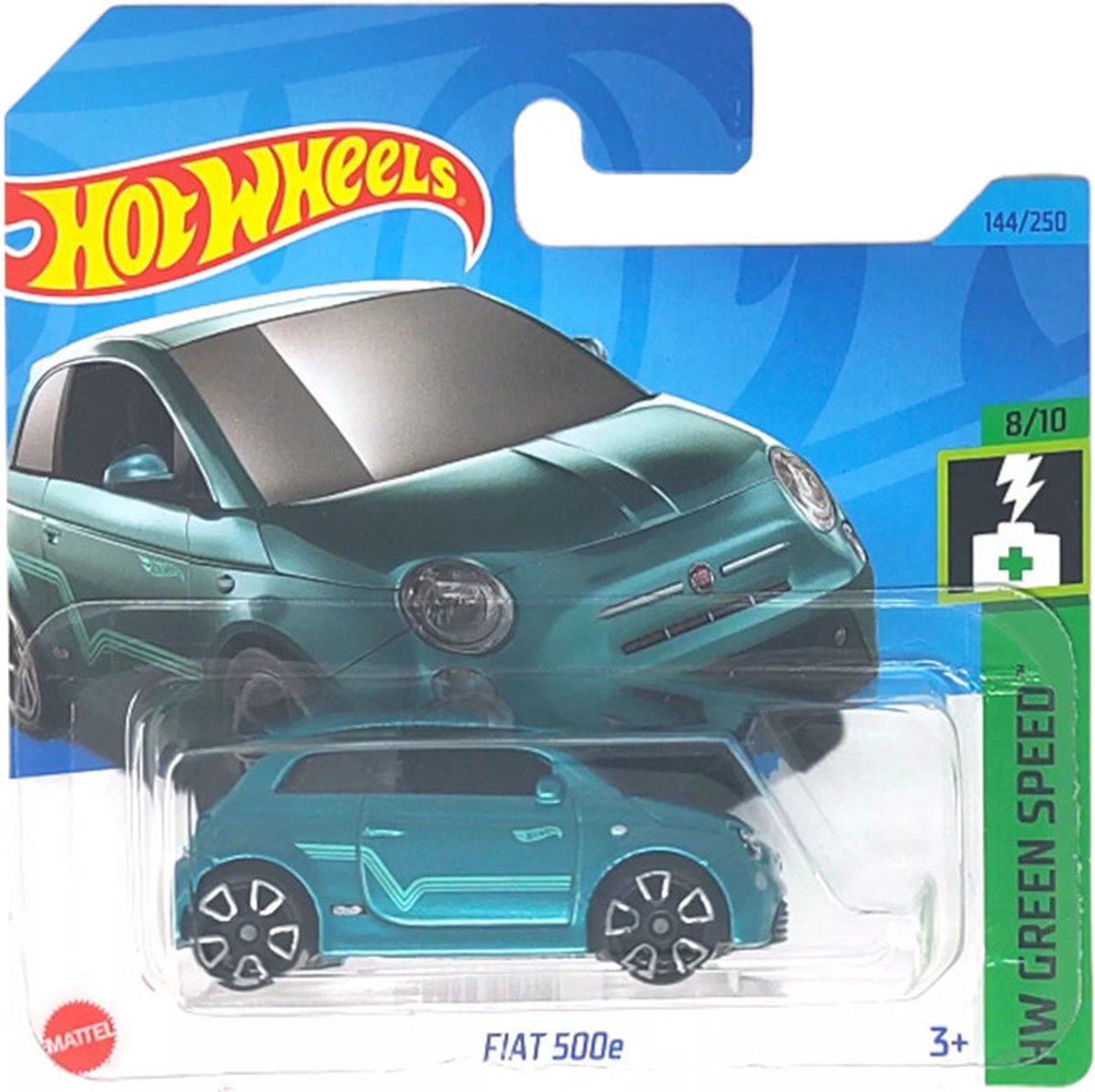 HOT WHEELS FIAT PANDA 500e 144/250 1:64 BLAUW
