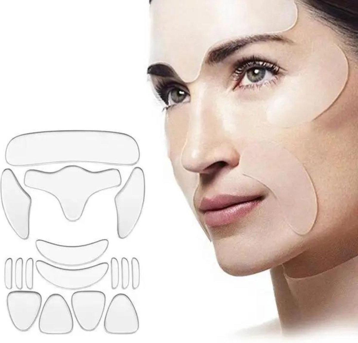 Goedkoopste COSMEA™ - Anti Rimpel Pads - Gezichtspads - Siliconen Pads - Rimpelvermindering - Anti-Aging Pads - Doorzichtig 16 stuks