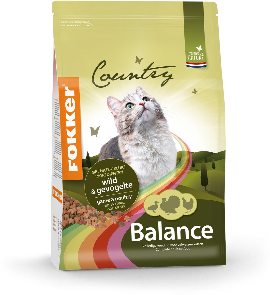 Fokker Fokker Country Balance Cat Wild&Gevogelte - Kattenvoer - 2.5 kg