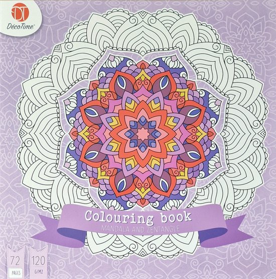 Mandala kleurboek – 72 unieke kleurplaten – Mandala & Zentangle – Kleuren voor volwassenen – Hobby – Vrije tijd – Papier – Kleurpotloden – Stiften – Twinmarkers