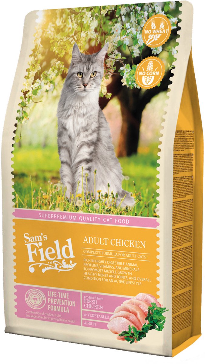 Sam's Field Cat Adult Kip - Kattenvoer - 2.5 kg