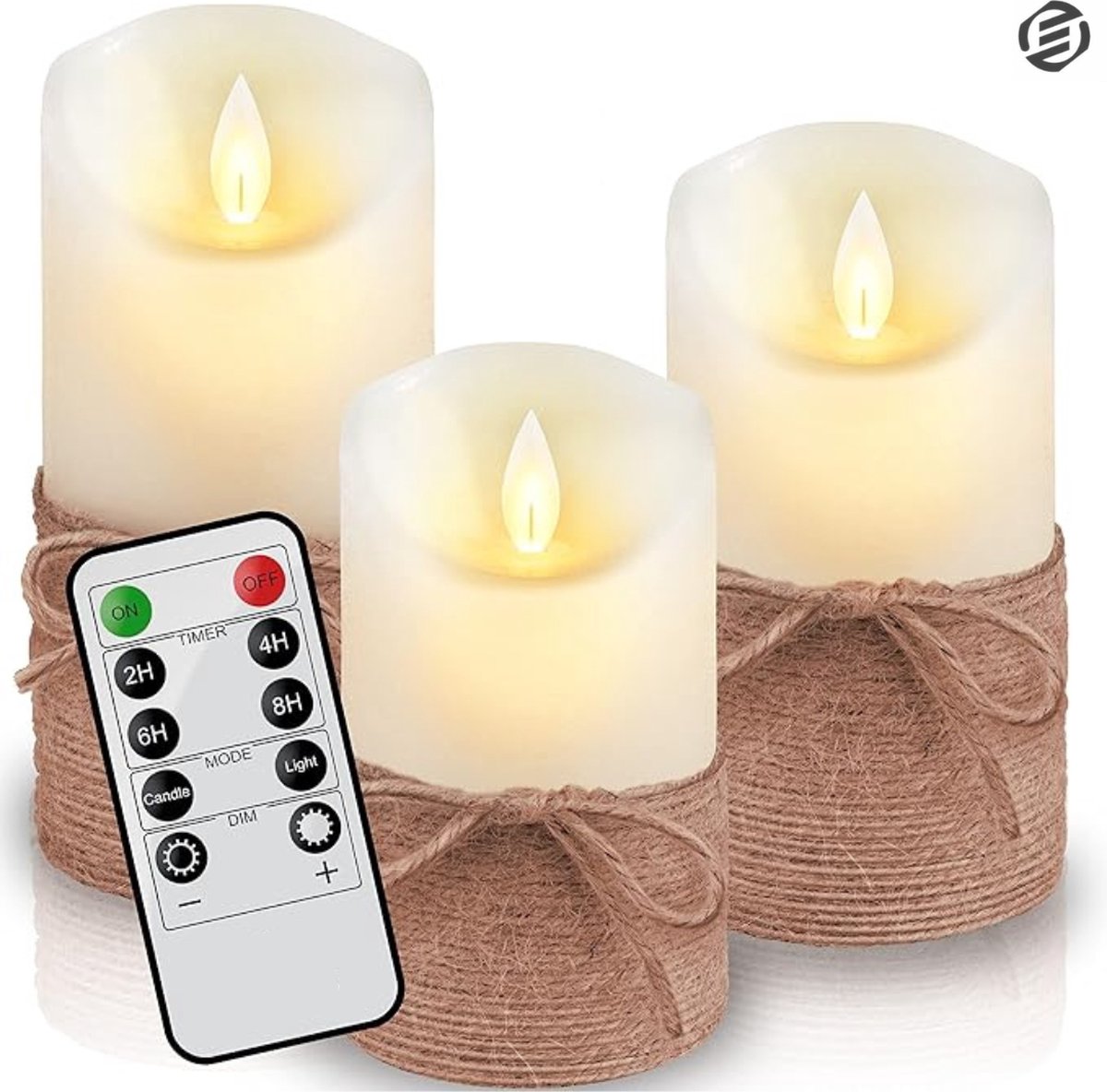 Equivera Oplaadbare LED Kaarsen - Elektrische Kaarsen - Oplaadbare Waxinelichtjes - Realistische Kaarsen - Kerstverlichting - Veilig en Duurzaam