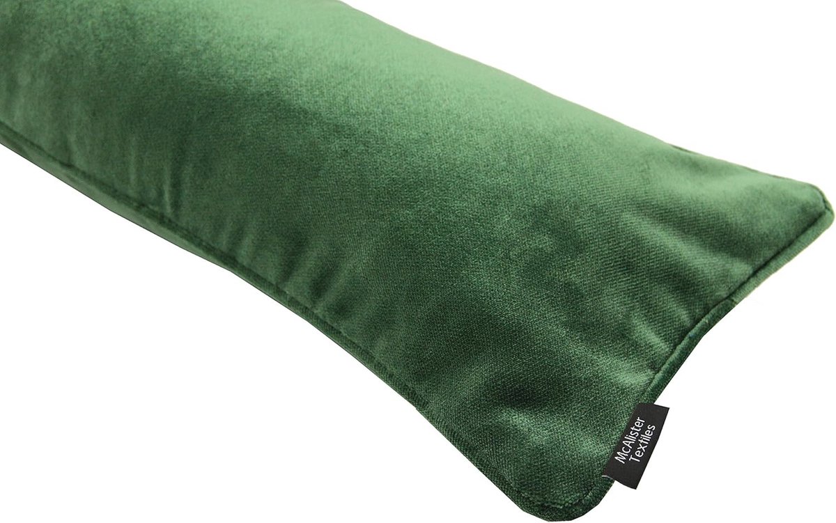 Matt Velvet Tochtstrip - Decoratieve Windstopper voor Ramen en Deuren in Mosgroen 18cm x 120cm