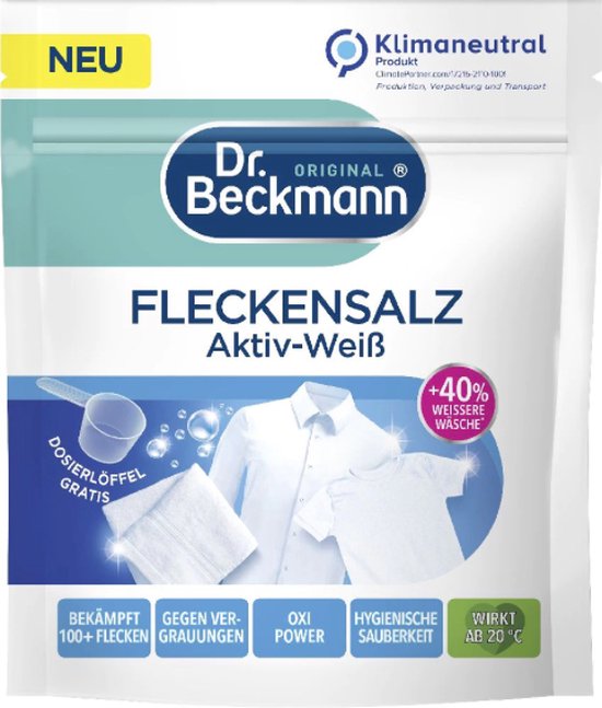 Dr. Beckmann Vlekkenzout - Wasadditief voor stralend witte was +40% wittere was - Verwijdert vlekken - Oxi Power - 400gr