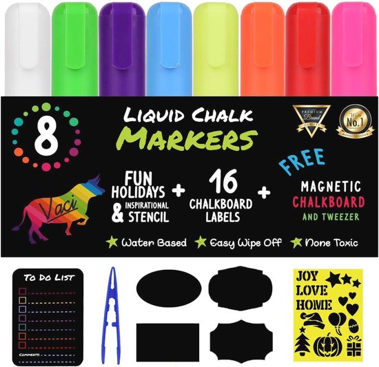 Set Van 8 Vloeibare Krijtstiften – Uitwisbare Glasmarkers, 3 Mm Punt, Voor Ramen, Whiteboards En Glas, Snel Afveegbaar Met Een Doekje Uitwisbare Stiften Voor Ramen Set Van 8 Vloeibare Krijtstiften – Uitwisbare Glasmarkers, 3 Mm Punt, Voor Ramen, Whiteboards En Glas, Snel Afveegbaar Met Een Doekje Uitwisbare Stiften Voor Ramen