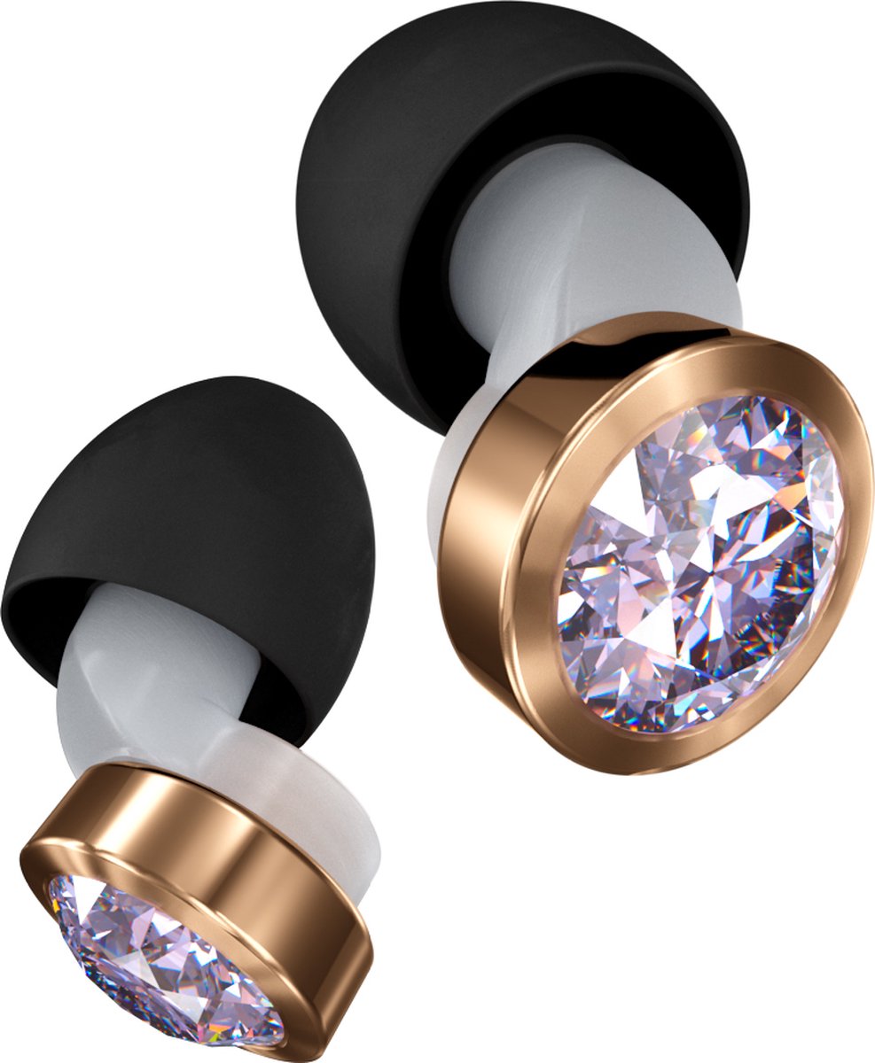 Goedkoopste Oordoppen festival Earbling | Oordoppen | Partyplugs | (14dB) | XS/S/M/L - super comfortabel - muziek, concerten, events, focus en reizen - Rosé Goud Lavendel