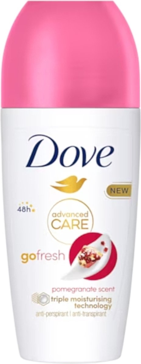 Goedkoopste Dove - Deodorant - Roll-on Go Fresh Granaatappel - Frisse geur - 50 ml