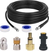 Tuyau d'égout Somstyle 30 mètres adapté aux nettoyeurs haute pression Kärcher K2, K3, K4, K5, K6, K7 et Lavor - Rat d'égout - Set de nettoyage de tuyau