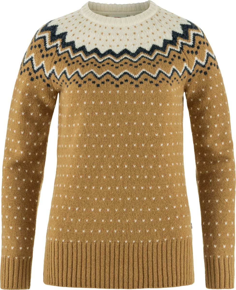 Fjällräven Ovik Knit Sweater W – Wintersport Wintersportkleding Truien Wit