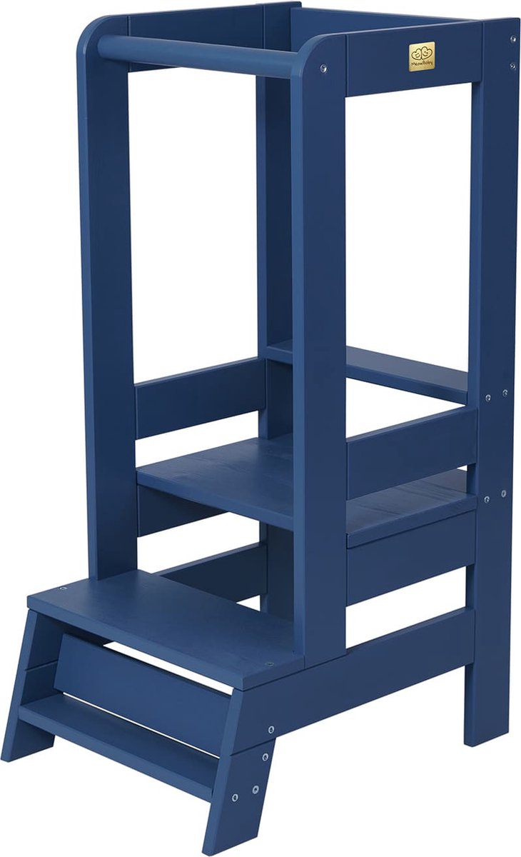 Houten Keukenhulpje voor Kinderen - Blauw