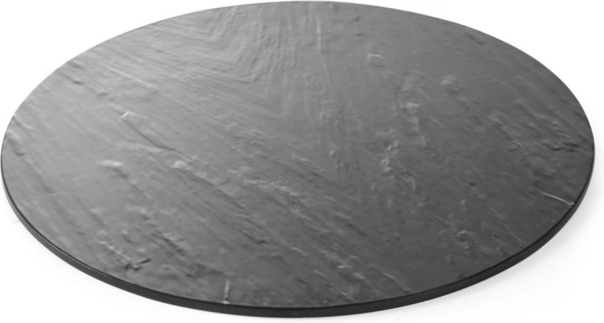 HENDI Rond plateau – leisteen en graniet look – ⌀430 mm – vaatwasserbestendig