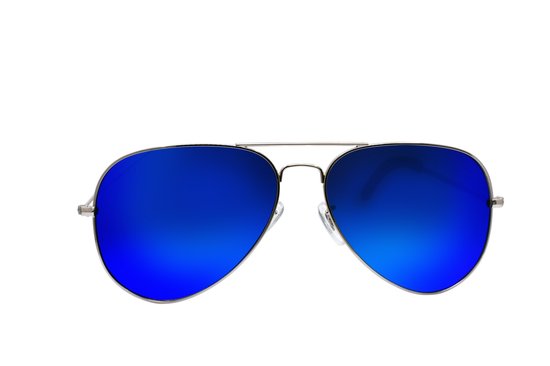 Hidzo Zonnebril Aviator Zilver - UV 400 - In brillenkoker van HI — afbeelding 2