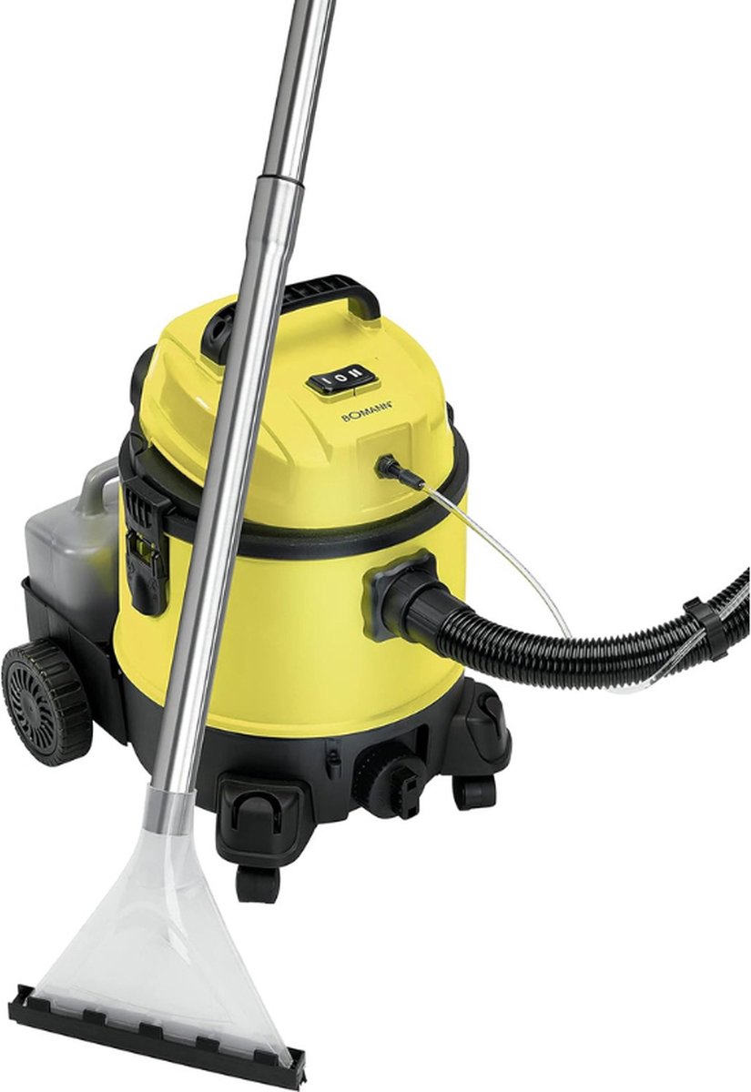 Professionele Injector-Extractorstofzuiger - 1200 W Stoomstofzuiger Met 20L Tank - Droog/Nat Schoonmaker In Geel/Zwart
