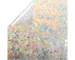 Raamfolie Glas in Lood - 90cm x 200cm - Zelfklevend - Anti Inkijk - Plakfolie - Decoratiefolie