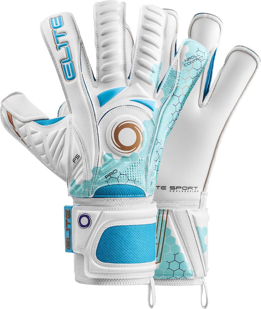 Elite Sport Orca Keepershandschoenen - Wit / Hemelsblauw | Maat: 8