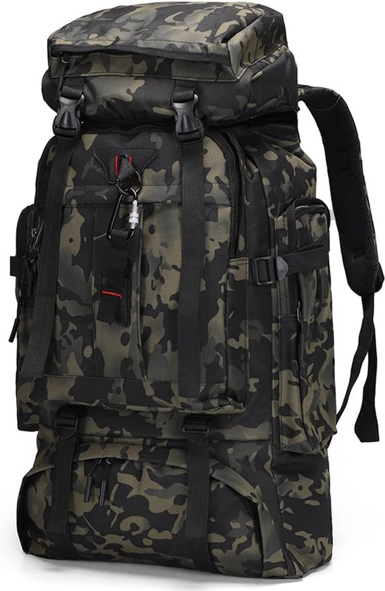 Sac à dos 80LTactique Militaire Molle Grande Capacité Imperméable Chasse Escalade Randonnée Outdoor - Sacs à dos tactiques et défense (14370679
