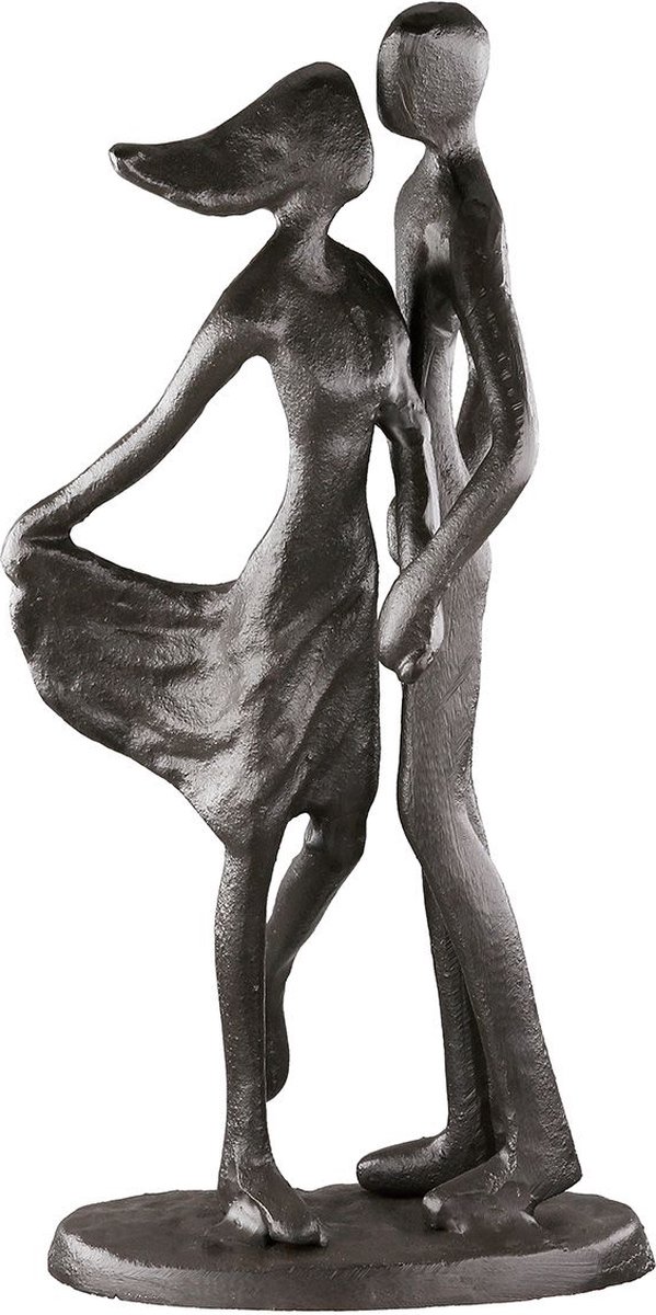 beeld liefde voel ik voor jou - dansende liefde stel 6x10x18 cm metaal