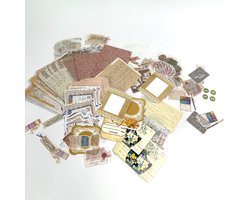 MGM Trading 260-delige Vintage Scrapbooking Kit, Retro Stickers en Decoratief Papier Set, DIY Kunst- en Knutselbenodigdheden voor Fotoalbums en Journaals (Thema: Brief Paradijs)