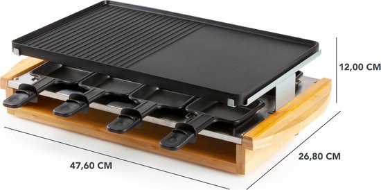 DOMO DO9246G - Gourmetset Bamboo - 8 pannen + 4XL diepe pannen - Zwart — afbeelding 3