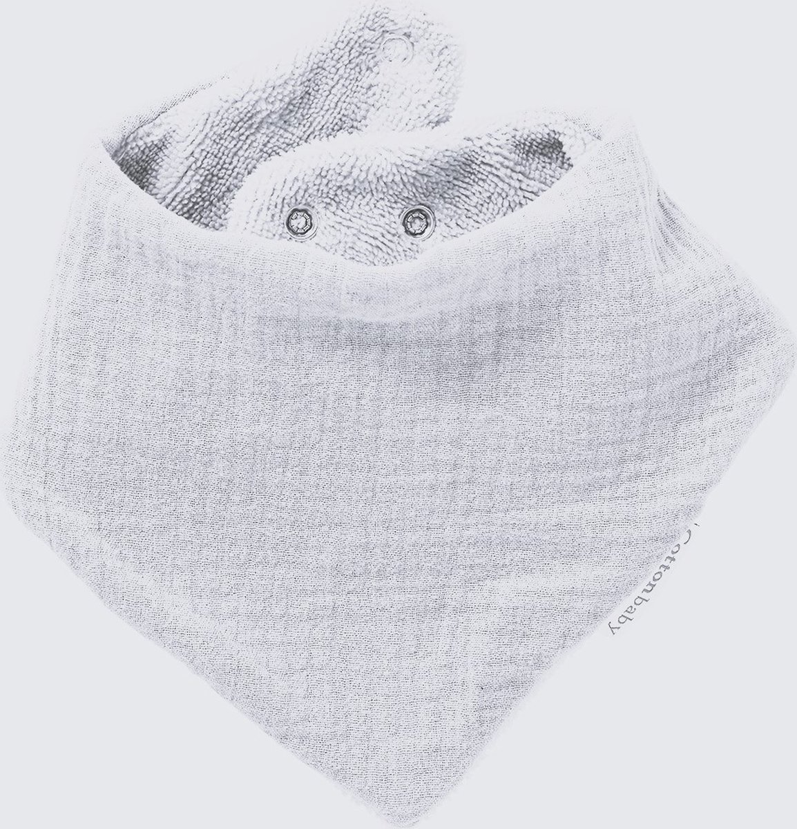 Goedkoopste Cottonbaby bandana/kwijlslab - hydrofiel met bamboekatoen - wit