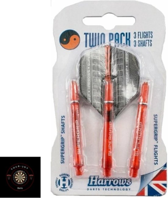 Harrows supergrip twin pack flight/shaft van Harrows — afbeelding 2