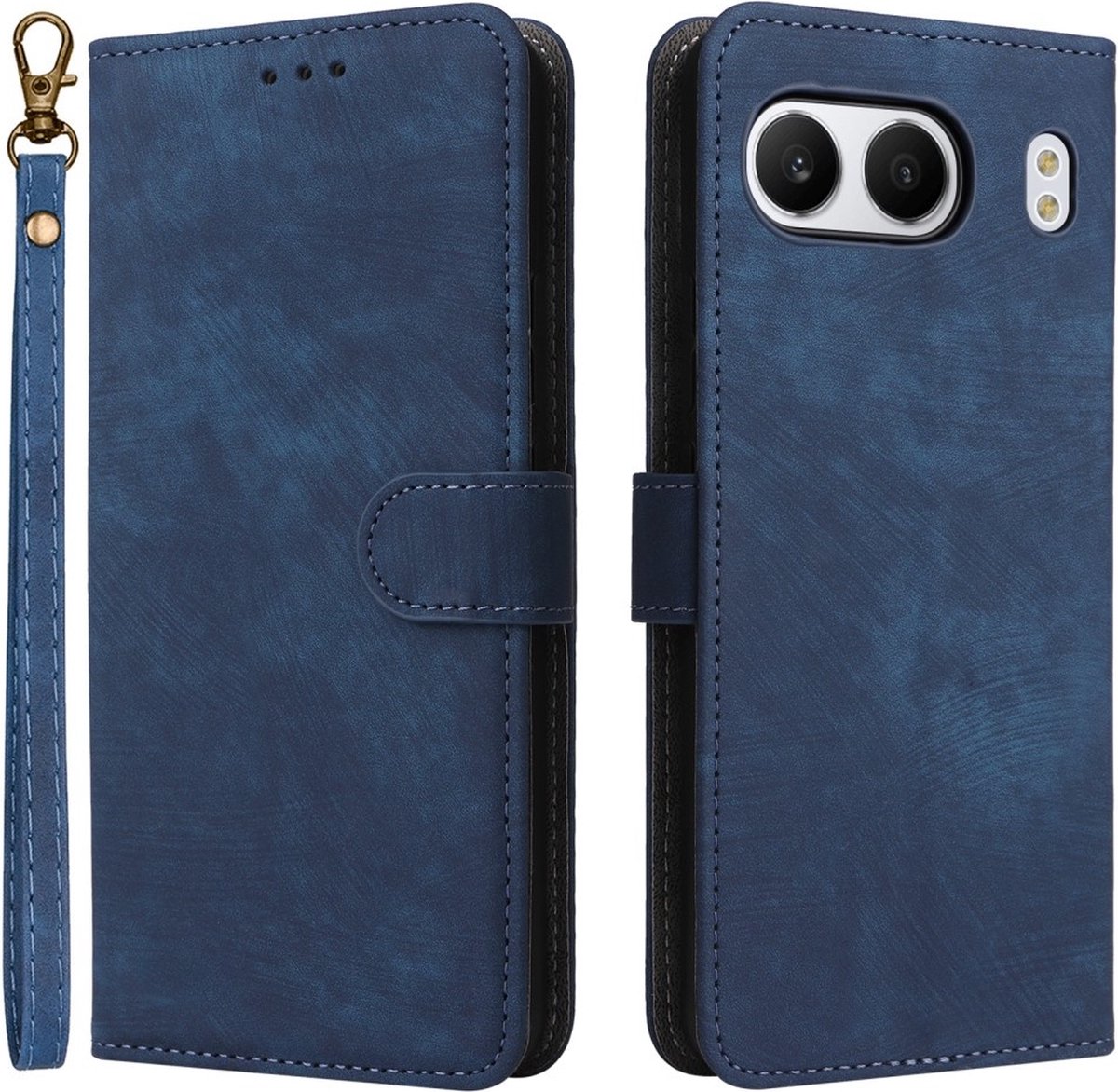 Coverup Hoesje - Geschikt voor OnePlus Nord 4 Hoesje - Coverup Book Case met Koord - Blauw