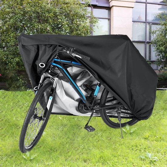 Fietshoes Universeel Voor Alle Fietsen - Waterdicht Ultra Sterk Oxford - Fiets Hoes Voor 1 / 2 Fietsen - Fietsbeschermhoes - Fietshoes - Elektrische Fiets, Mountainbike, Etc - Zwart - Voor Fietsendrager En Stalling van FIETSHOES — afbeelding 4