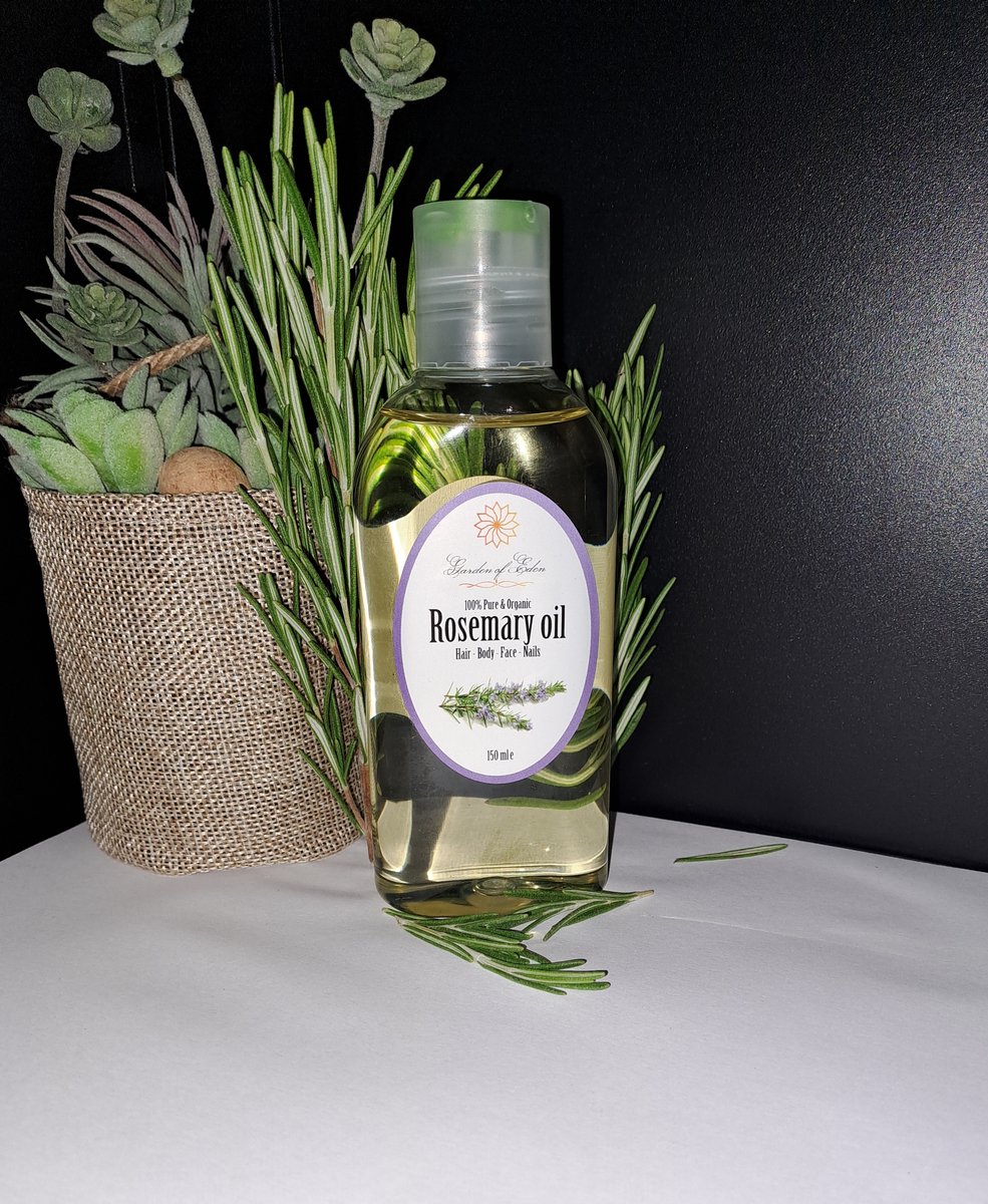 Goedkoopste Garden of Eden - Pure organic koudgeperste Spaanse rozemarijn olie 150ml voor huid en haar met natuurlijke vitamine C en E - rozemarijnolie - massage olie - body olie - haarolie - haargroei