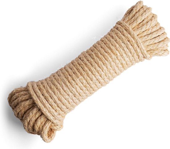 Doe-het-zelf kattenkrabpaal sisal touw, waarmee je