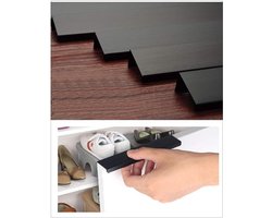 Handvat lade trekken - onzichtbaar verborgen handvat - aluminium legering - 10 Pack - mat zwart geborsteld - 10.08 inch (256mm) - DJH8850