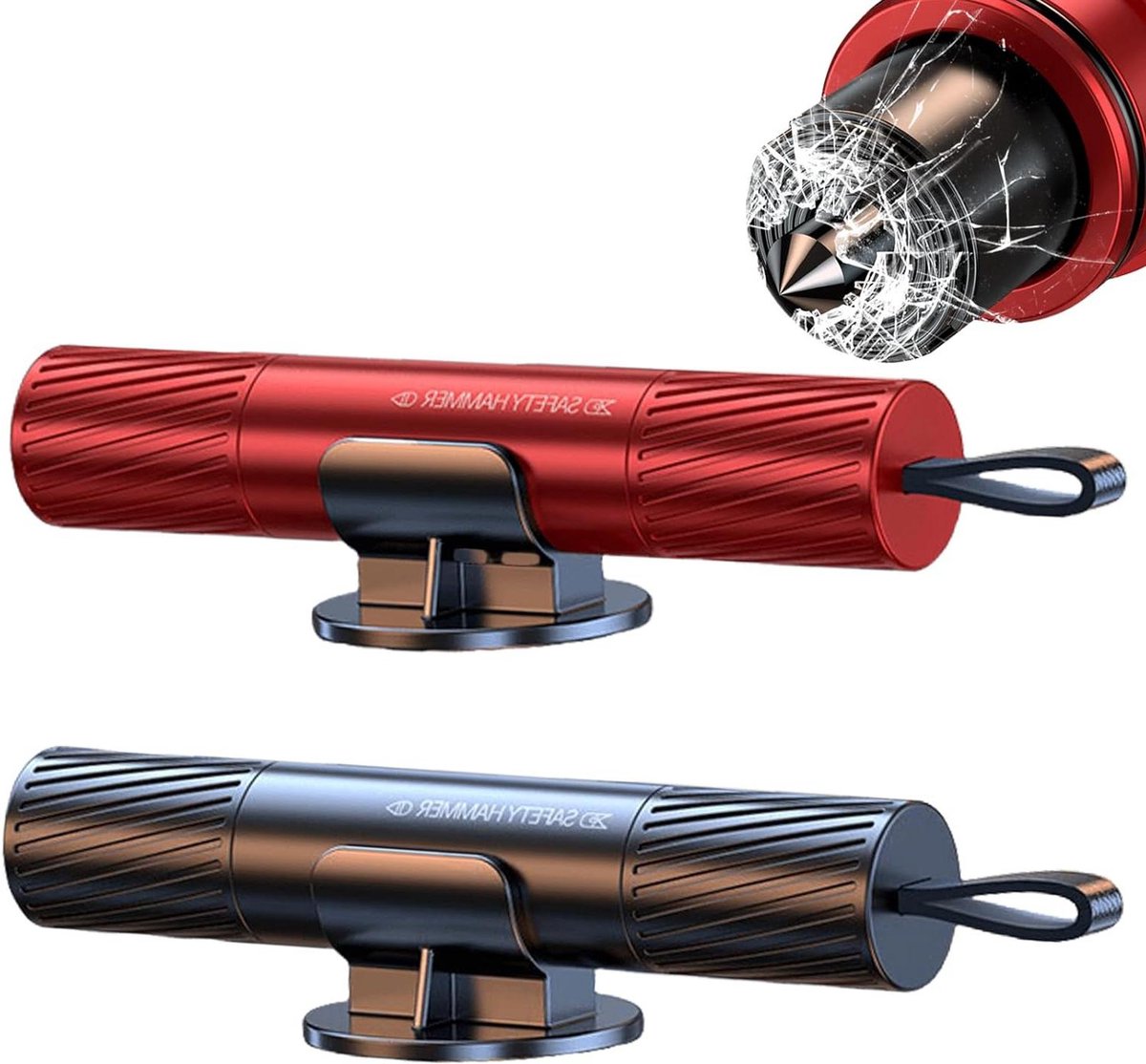 Générique 2 Pièces Marteau De Sécurité, Brise Vitre Coupe Ceinture, 2