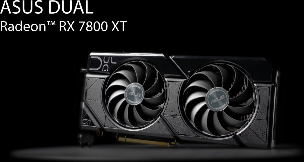 ASUS Radeon RX 7800 XT DUAL OC - Videokaart - 16GB GDDR6 - PCIe