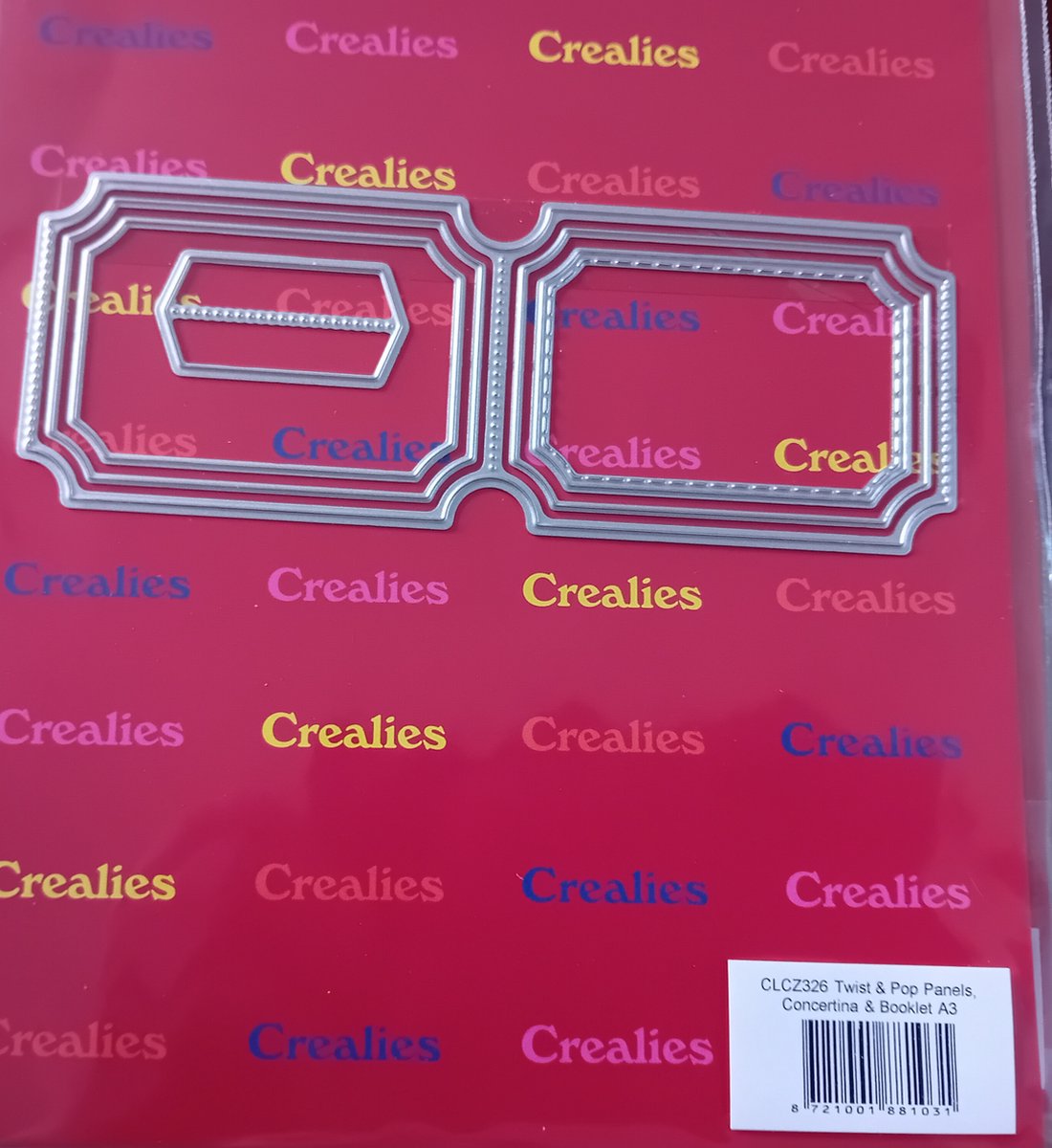 Crealies Cardzz Twist& Pop A3, Panelen&Lep.& Miniboekje tickets H CLCZ326 45x130 - 40x59 - 34x53mm (04-24)