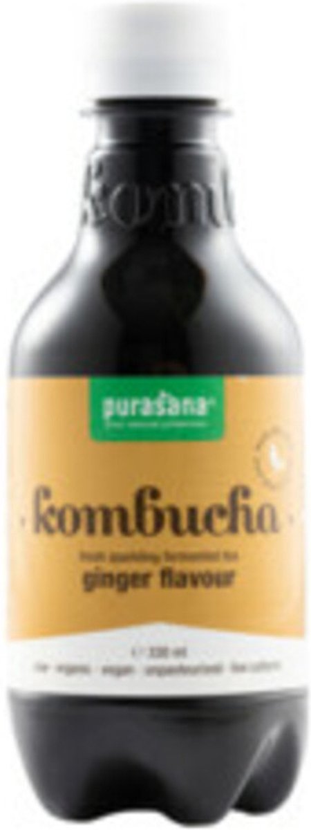 Purasana Kombucha Drank Gember Bio - 6 x 330 ml - Voordeelverpakking