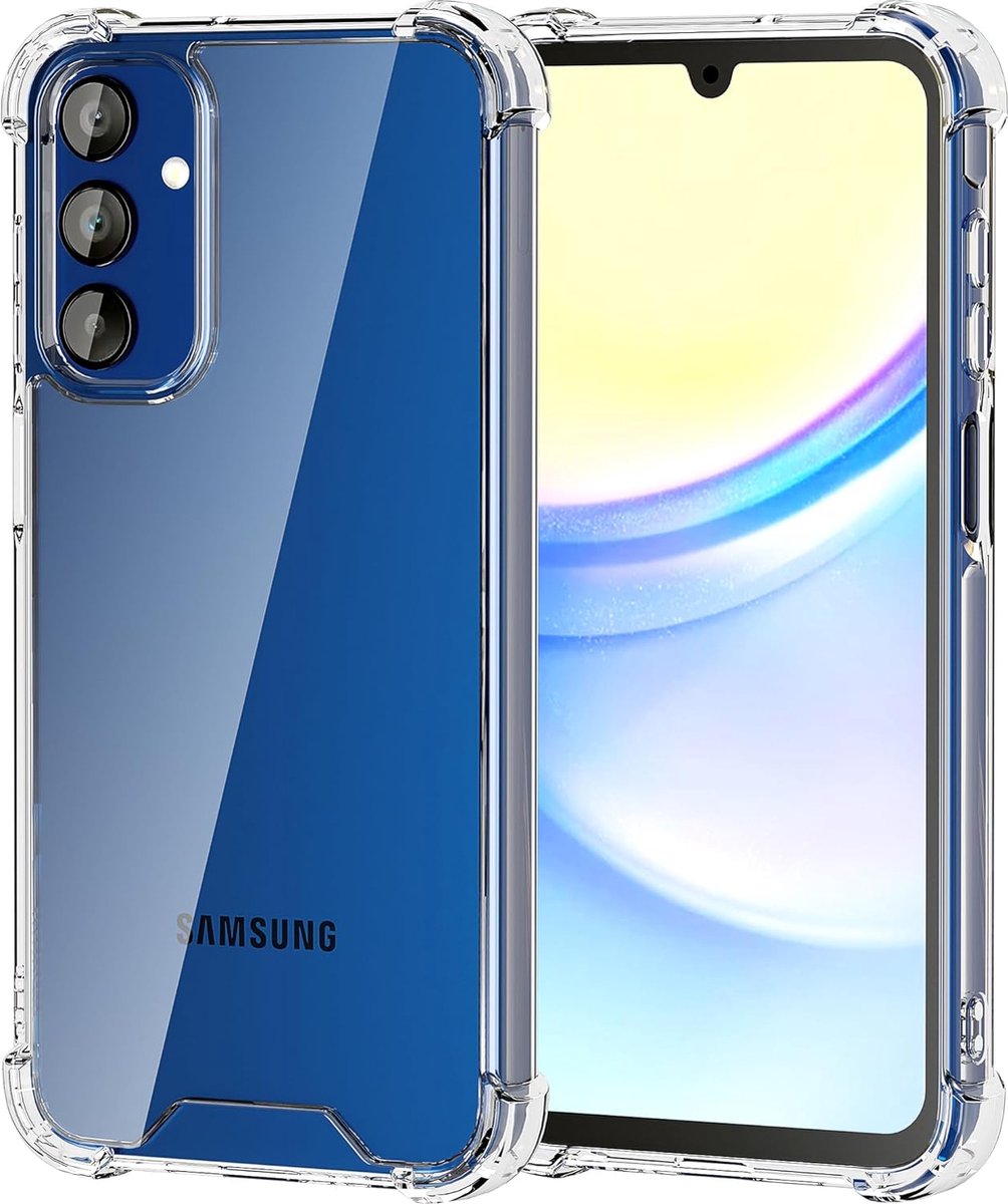 Hoesje geschikt voor Samsung A15 Transparant Doorzichtig Hoesje - Siliconen Hardcase hoesje geschikt voor Samsung A15 - Geschikt voor Samsung A15 Hoesje Shockproof - Kristal Helder