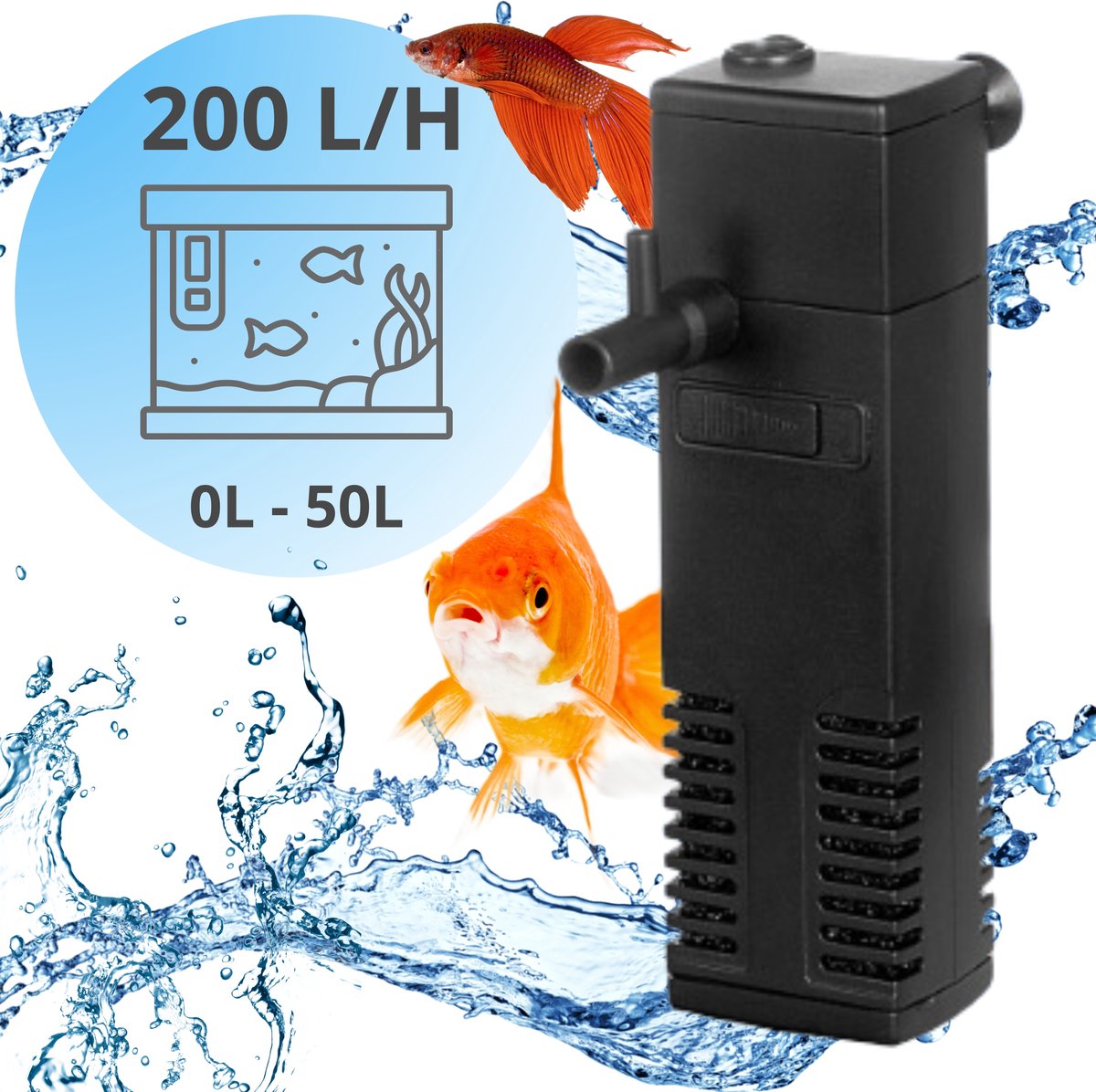 AquaKonings Aquariumfilter 200L/H 0L-50L thumbnail 6