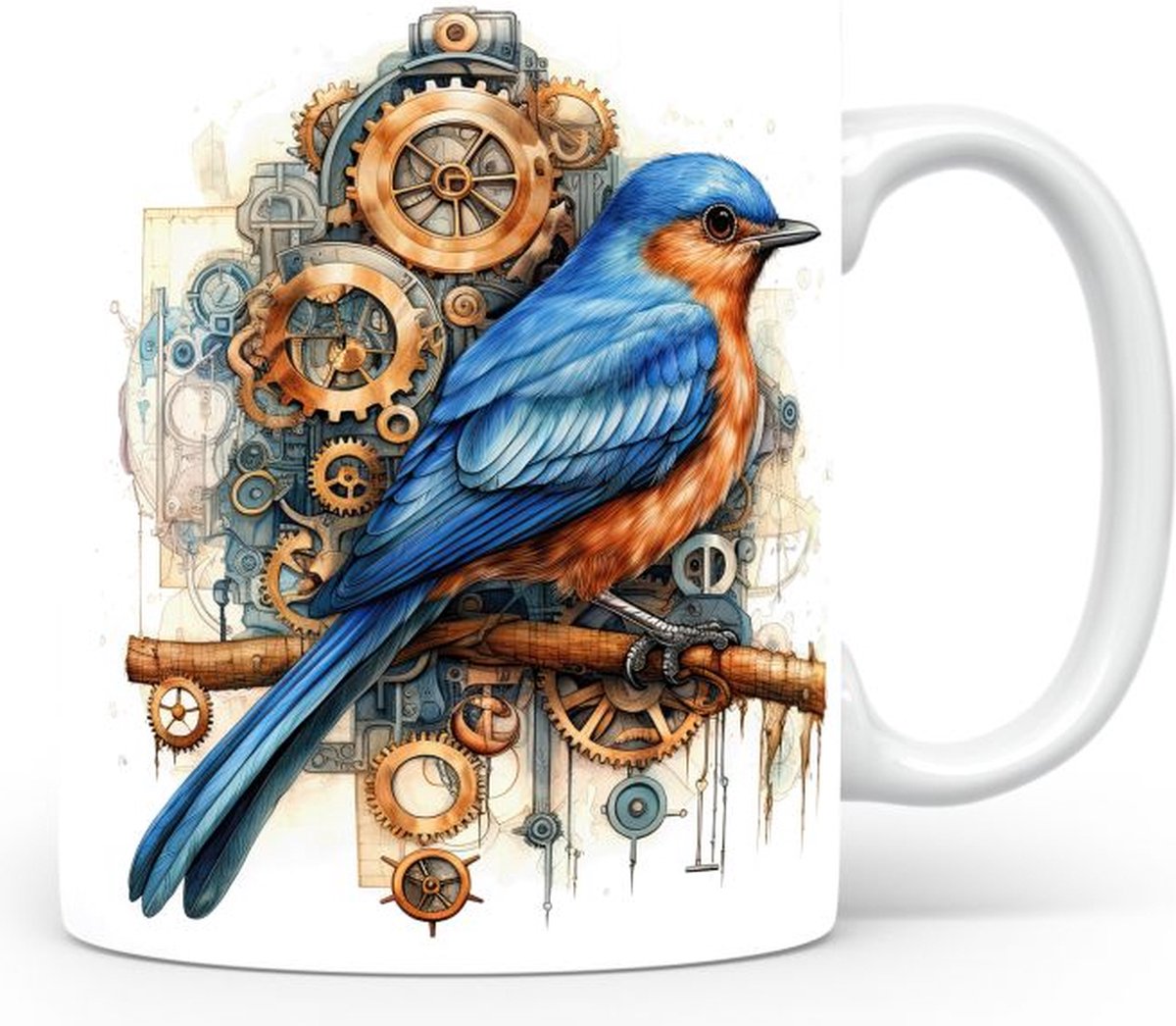 Mok met Oostelijke blauwe vogel
