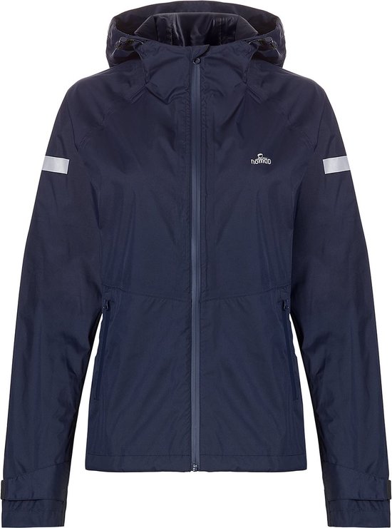Imperméable NOMAD® Premium Femme | XL | Bleu marine foncé | Colonne d'eau très étanche de 15 000 | Coutures scellées | Très respirant 10 000 g/m² | Veste à capuche